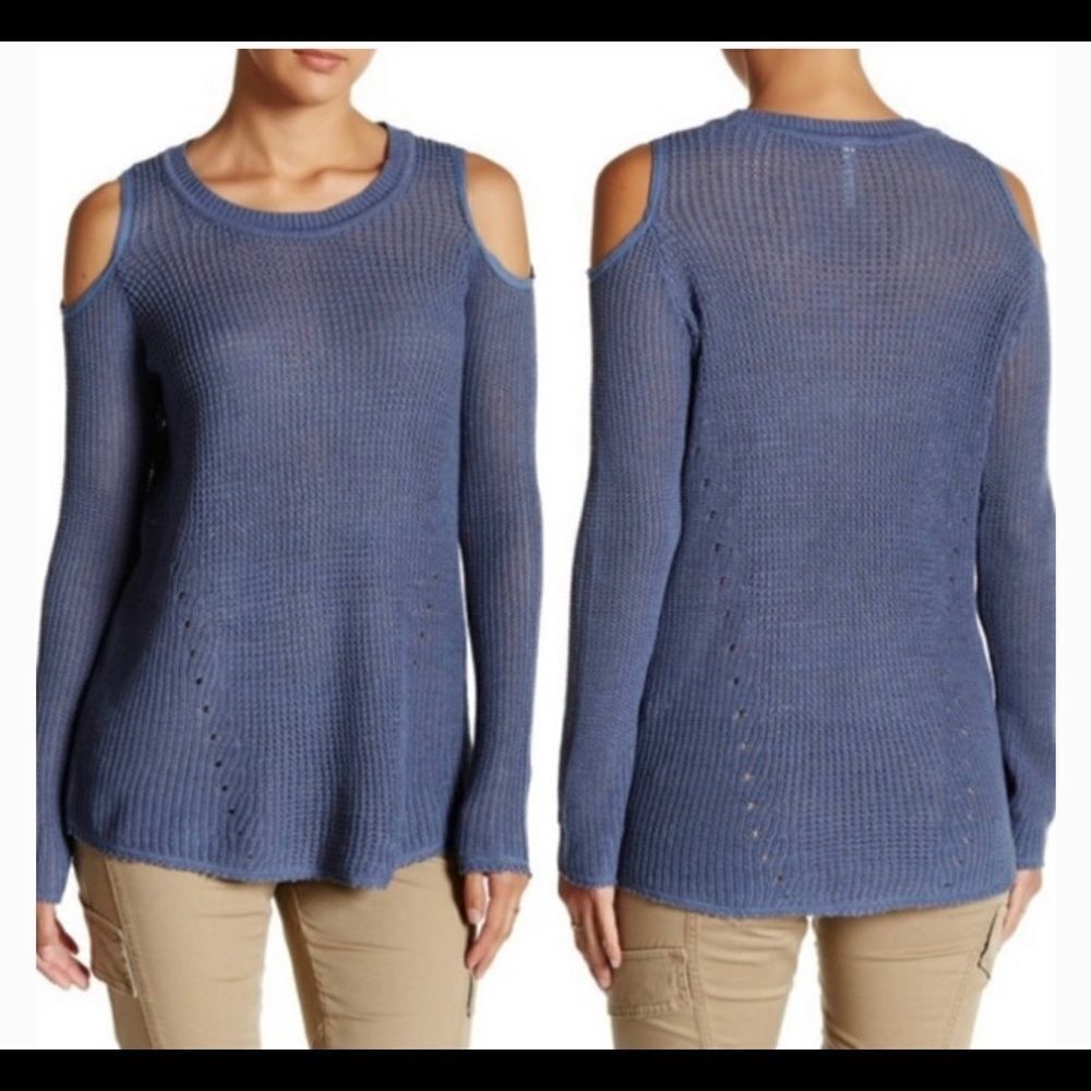 Willow & Clay Cold Shoulder Sweater Tops Small